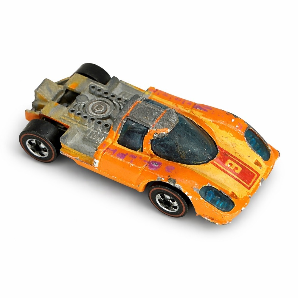 Vintage Hot Wheels Redline Porsche 917 Orange Hong Kong 1969 Parts